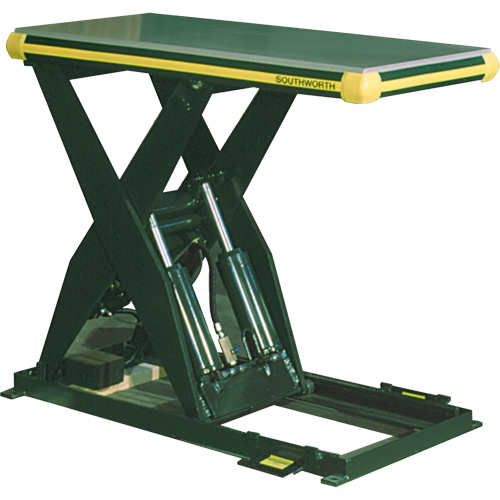 Table &eacute;l&eacute;vatrice hydraulique &agrave; ciseaux Backsaver, Acier, 48" lo x 36" la, Capacit&eacute; 4000 lb R.M.G. Prévention
