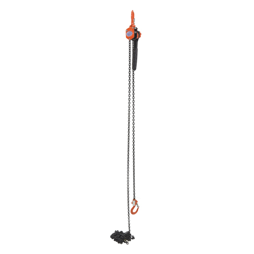 Mini Lever Hoist, 15' Lift, 1000 lbs. (0.5 tons) Capacity, Steel Chain R.M.G. Prévention