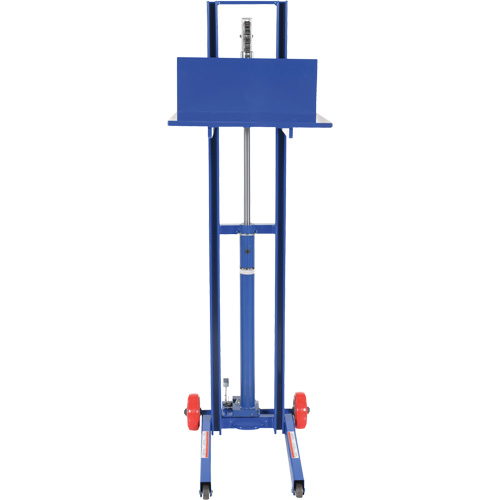 Gerbeur hydraulique &agrave; plateforme, M&eacute;canisme Pompe au pied, Capacit&eacute; de 400 lb, Levage max de 51-1/8" R.M.G. Prévention