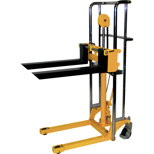 Hydraulic Fork Lift Stacker - VL59, Foot Pump Operated, 880 lbs. Capacity, 59" Max Lift R.M.G. Prévention