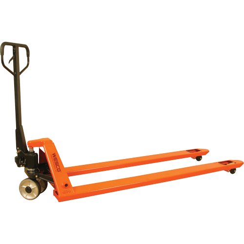 Long Fork Pallet Truck, 70" L x 27" W, 4400 lbs. Capacity R.M.G. Prévention