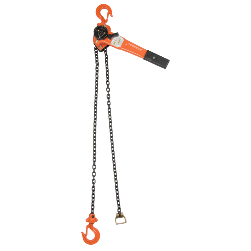 Lever Chain Hoist, 5' Lift, 1000 lbs. (0.5 tons) Capacity, Alloy Steel Chain R.M.G. Prévention