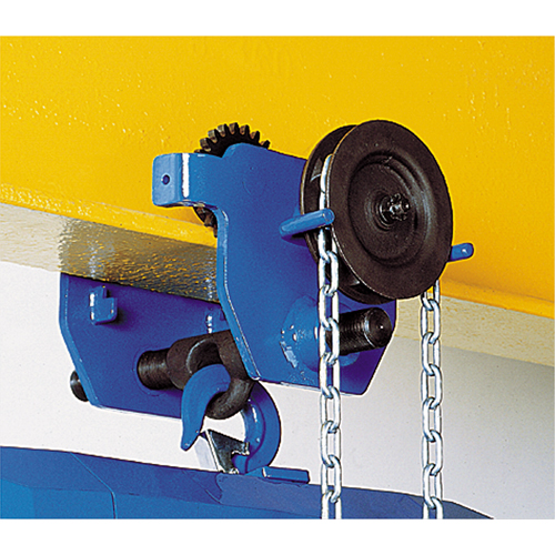 Chariot &agrave; avanc&eacute;e par chaîne Corso, 2000 lb (1 tonne) Capacit&eacute;, 2-1/3" - 8-2/3" R.M.G. Prévention