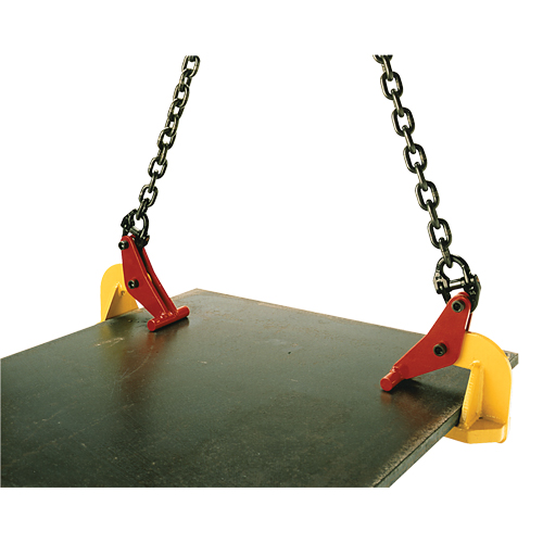 Pince de levage pour plaques horizontales Topal TLH1 0-60, 2200 lb (1,1 tonne) max., M&acirc;choires 0" - 2-3/8" R.M.G. Prévention