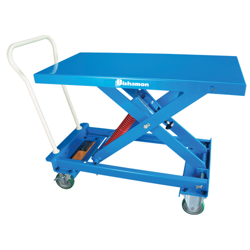 MobiLeveler&reg; Mobile Self-Levelling Scissor Lift Work Table, 32-3/10" L x 19-4/5"W, Steel, 460 lbs. Capacity R.M.G. Prévention