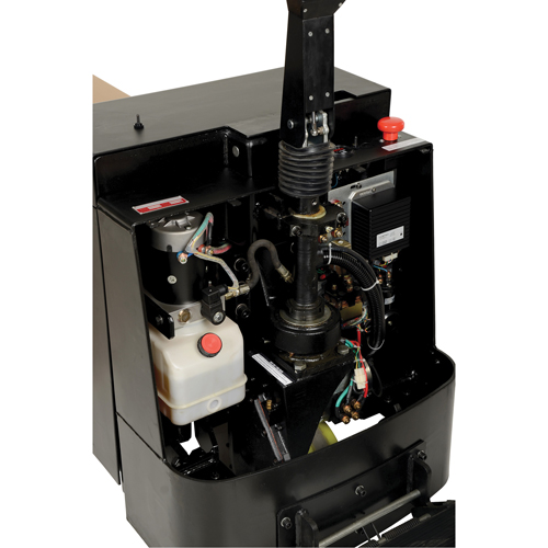 Transpalette &eacute;lectrique motoris&eacute; a/plateforme &agrave; conducteur debout, Capacit&eacute; 4500 lb, 96" lo x 30" la R.M.G. Prévention