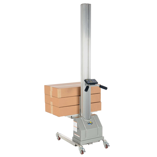 Quick Lift Stacker, Electric Operated, 125 lbs. Capacity, 72" Max Lift R.M.G. Prévention