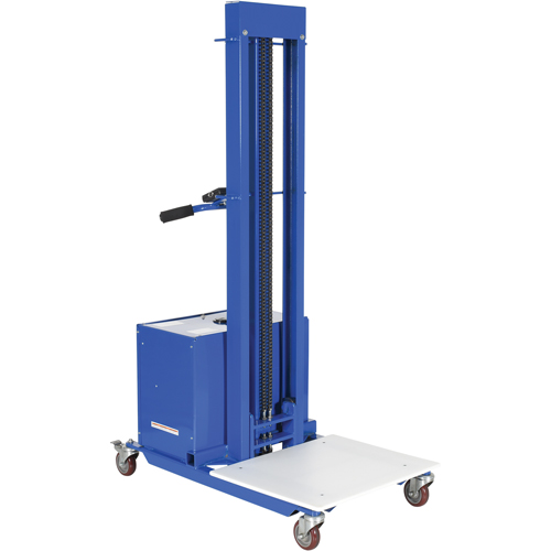 Quick Lift Stacker, Electric Operated, 400 lbs. Capacity, 57" Max Lift R.M.G. Prévention
