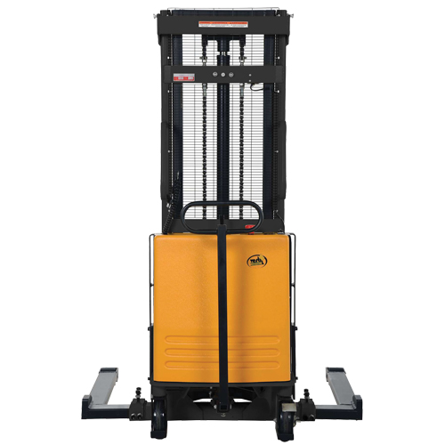 Gerbeur pour chariot &eacute;l&eacute;vateur, Fonctionnement &eacute;lectrique, Capacit&eacute; 2000 lb, Lev&eacute;e max 118" R.M.G. Prévention