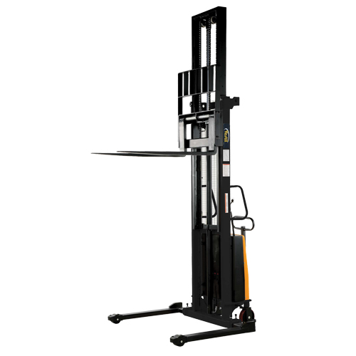 Fork Lift Stacker, Electric Operated, 2000 lbs. Capacity, 150" Max Lift R.M.G. Prévention
