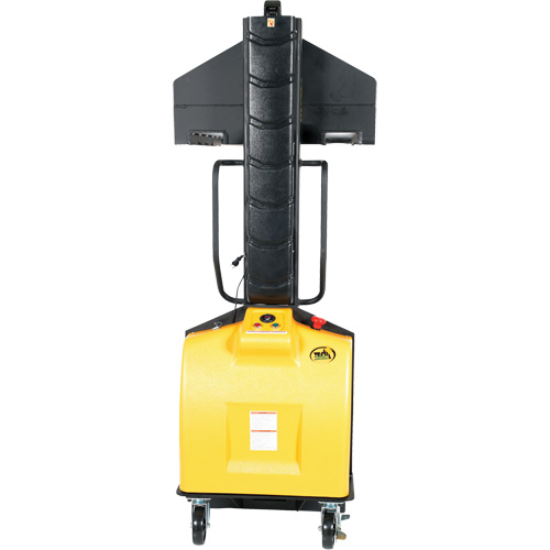 Narrow Mast Powered Lift Stacker, Electric Operated, 1500 lbs. Capacity, 63" Max Lift R.M.G. Prévention