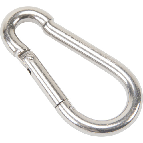 Stainless Steel Snap Hook, 500 lbs (0.25 tons) Working Load Limit, 5/16" Size, 1/2" Eye R.M.G. Prévention