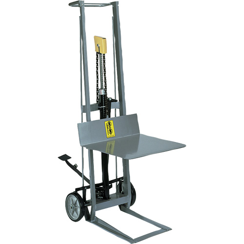 Hydraulic Platform Lift Stacker, Foot Pump Operated, 400 lbs. Capacity, 54" Max Lift R.M.G. Prévention