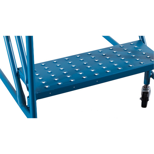 CSA-Certified Rolling Step Ladder with Locking Step, 14 Steps, 30" Step Width, 128" Platform Height, Steel R.M.G. Prévention