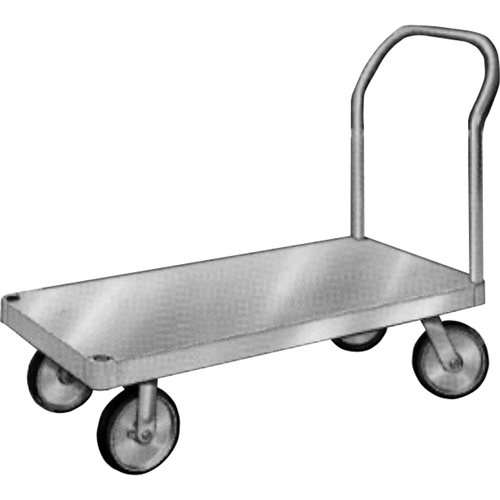 Aluminum Platform Truck, 24" W x 36" L, 2000 lbs. Cap., Rubber Wheels R.M.G. Prévention