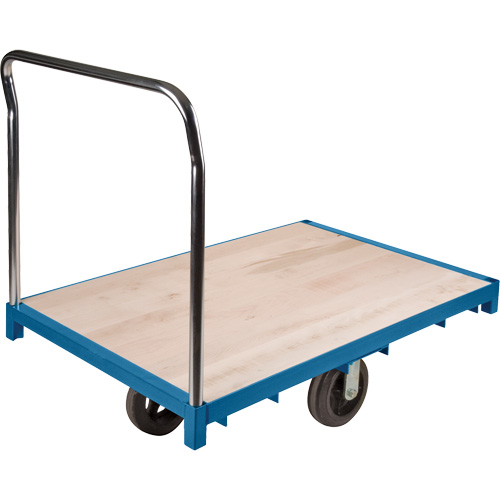 Chariot &agrave; plateforme robuste, 72" lo x 36" la x Capacit&eacute; 2000 lb, Roues en Caoutchouc R.M.G. Prévention