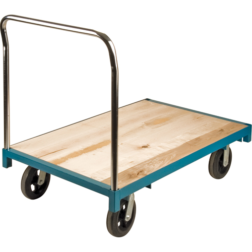 Chariot &agrave; plateforme robuste, 48" lo x 30" la, Capacit&eacute; de 2000 lb, Roues en Caoutchouc R.M.G. Prévention