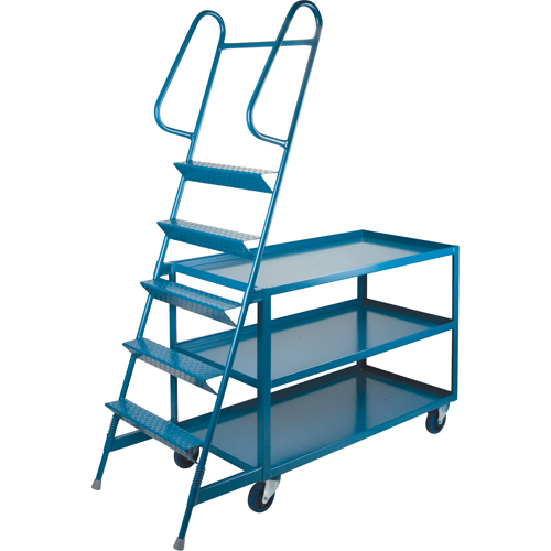 Stock Picking Carts, Steel, 24" W x 64" D, 3 Shelves, 1200 lbs. Capacity R.M.G. Prévention