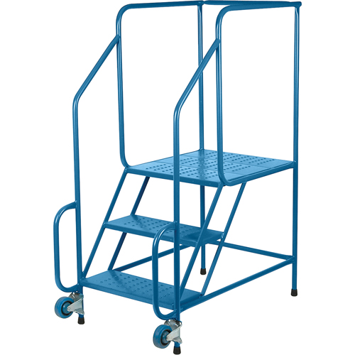 &eacute;chelles Tilt-N-Roll, Acier, 3 marches, Largeur 22", 24" p x 27" h marche pali&egrave;re R.M.G. Prévention