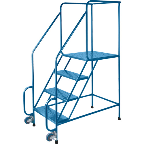 &eacute;chelles Tilt-N-Roll, Acier, 4 marches, Largeur 22", 24" p x 38" h marche pali&egrave;re R.M.G. Prévention