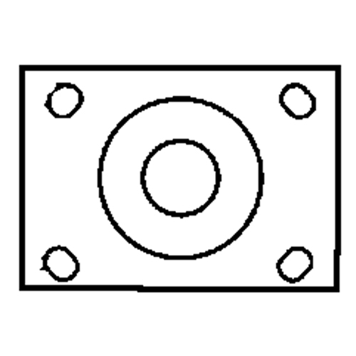 Total Locking Caster, Swivel with Brake, 6" (152.4 mm), Rubber, 450 lbs. (204 kg.) R.M.G. Prévention