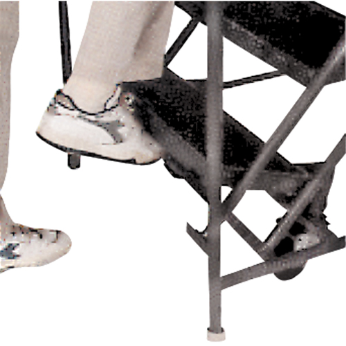 Slope Rolling Ladder, 9 Steps, Anti-Skid, 50° Incline, 90" High R.M.G. Prévention