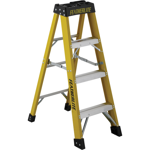 Industrial Heavy-Duty Stepladders (6900 Series), 4', Fibreglass, 300 lbs. Capacity, Type 1A R.M.G. Prévention