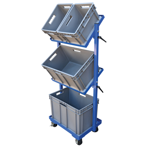 Stock Cart, Steel, 30-11/16" W x 19-1/4" D, 3 Shelves, 300 lbs. Capacity R.M.G. Prévention