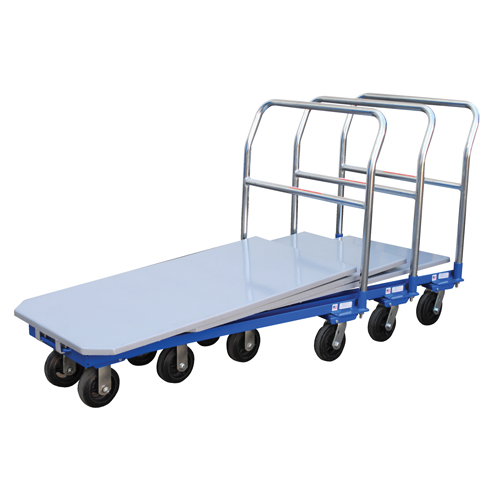 Chariot &agrave; plateforme, 48" lo x 24" la x Capacit&eacute; 1500 lb, Roues en Caoutchouc moul&eacute; R.M.G. Prévention