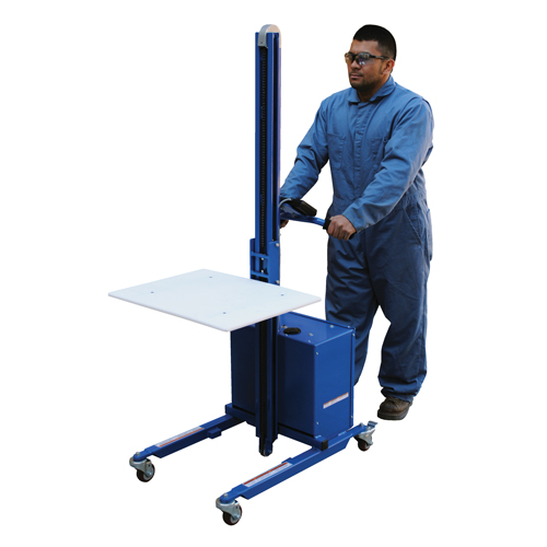 Quick Lift Platform Stacker, Electric Operated, 175 lbs. Capacity, 57" Max Lift R.M.G. Prévention