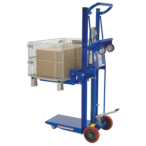 Platform Lift Stacker, Foot Pump Operated, 750 lbs. Capacity, 52" Max Lift R.M.G. Prévention