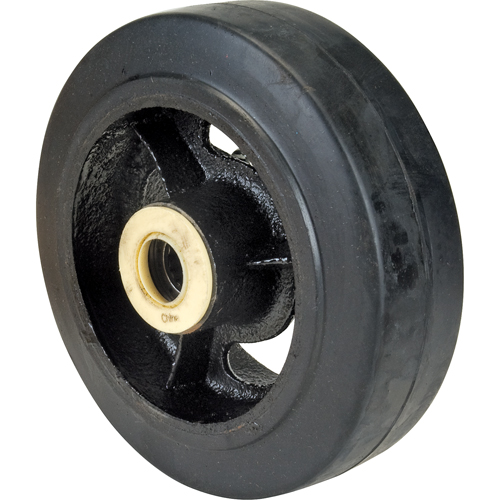 Rubber Wheels, 6" (152 mm) Dia. x 2" (51 mm) W, 550 lbs. (249 kg.) Capacity R.M.G. Prévention