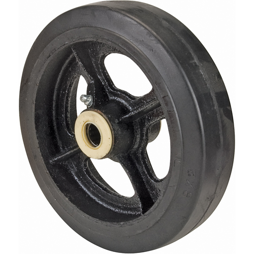 Rubber Wheels, 8" (203 mm) Dia. x 2" (51 mm) W, 600 lbs. (272 kg.) Capacity R.M.G. Prévention