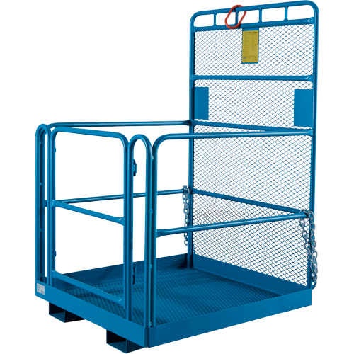 Nacelle &eacute;l&eacute;vatrice pour travail en hauteur, 48" x 48" x 72" h, Capacit&eacute; de 1000 lb, Acier R.M.G. Prévention