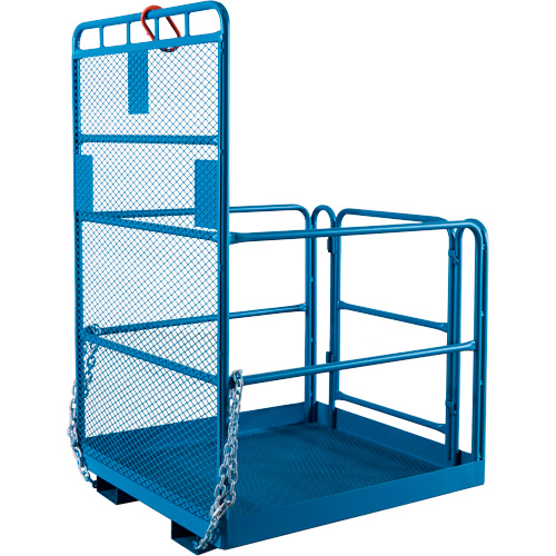 Nacelle &eacute;l&eacute;vatrice pour travail en hauteur, 48" x 48" x 72" h, Capacit&eacute; de 1000 lb, Acier R.M.G. Prévention