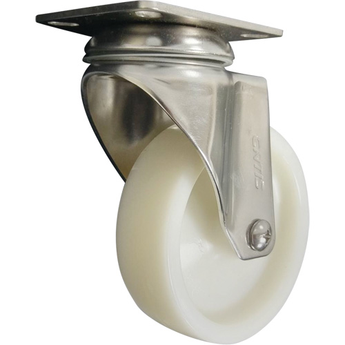 Caster, Swivel, 4" (101.6 mm), Nylon, 200 lbs. (91 kg.) R.M.G. Prévention