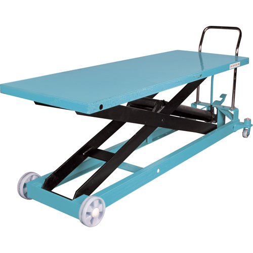 Heavy-Duty Hydraulic Scissor Lift Table, 80-1/8" L x 29-1/2" W, Steel, 2200 lbs. Capacity R.M.G. Prévention