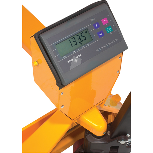 Digital Scale Pallet Truck, 27.5" L x 27.5" W, 5000 lbs. Cap. R.M.G. Prévention