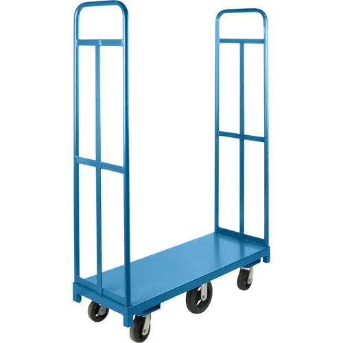U-Boat Platform Truck, 48" L x 18" W, 1500 lbs. Capacity, Rubber Casters R.M.G. Prévention