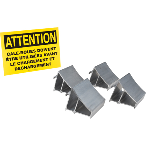 Ensemble de cales-roue en aluminium, 7" la x 6" p x 6" h R.M.G. Prévention