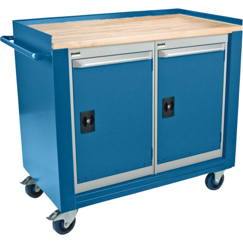 Industrial Duty Mobile Service Workbenches, Wood Surface R.M.G. Prévention