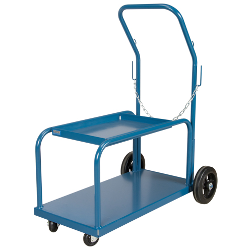 Mini-MIG Welding Cart, Rubber Wheels, 18" W x 36" L Base, 1000 lbs. R.M.G. Prévention
