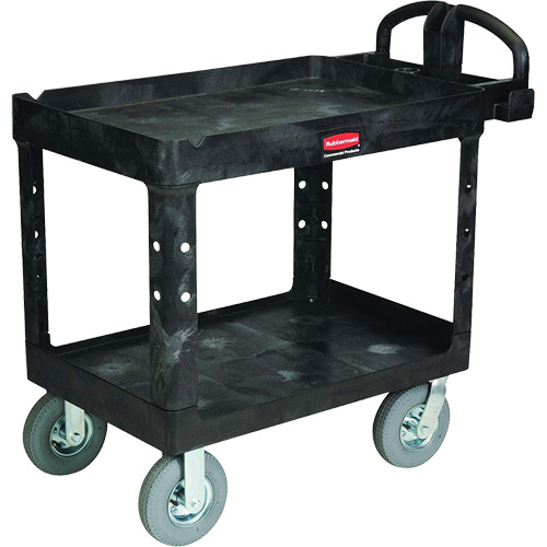 Heavy-Duty Utility Cart, 2 Tiers, 25-1/4" x 37-1/8 x 36-3/8", 500 lbs. Capacity R.M.G. Prévention