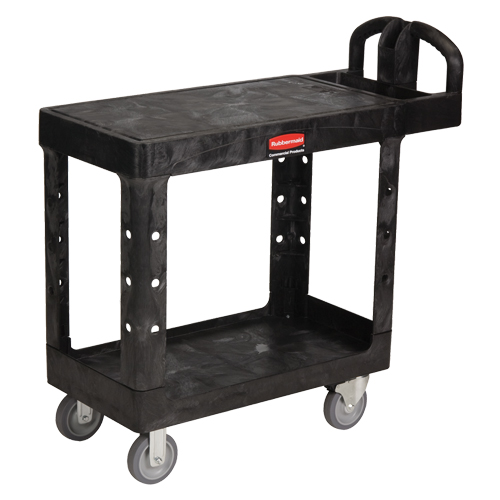 Chariot utilitaire robuste a/tablette plate - 4505-00, 2 tiers, 17-1/4" x 38-1/10" x 38-1/2", Capacit&eacute; 500 lb R.M.G. Prévention