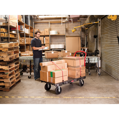 Heavy-Duty Platform Truck, 36" L x 24" W, 2000 lbs. Cap., Polyolefin Wheels R.M.G. Prévention