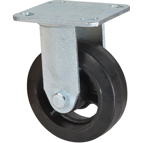 Mold-on Caster, Rigid, 5" (127 mm), Rubber, 440 lbs. (199 kg.) R.M.G. Prévention