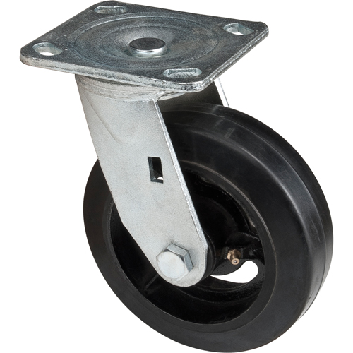 Mold-on Caster, Swivel, 6" (152.4 mm), Rubber, 550 lbs. (249 kg.) R.M.G. Prévention
