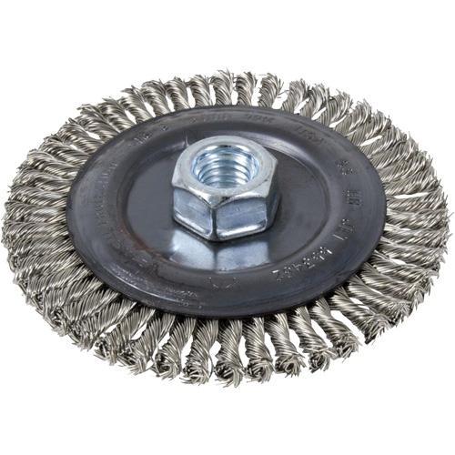 Stringer Bead Brush Wheel, 6" Dia., 0.022" Fill, 5/8"-11 Arbor R.M.G. Prévention