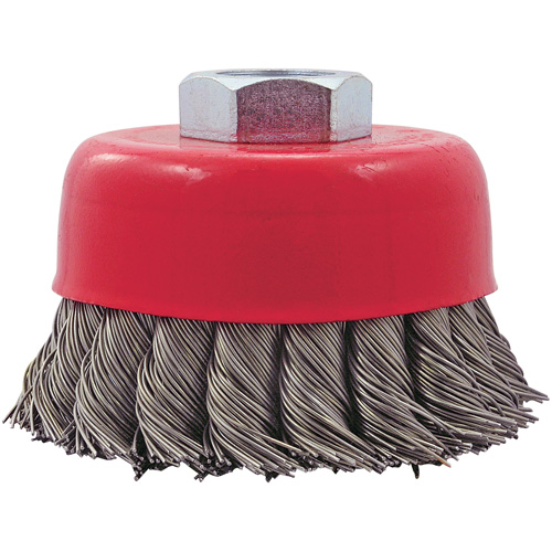 CK3201T Knotted Twist Wire Cup Brush, 3" Dia. x 5/8"-11 Arbor R.M.G. Prévention