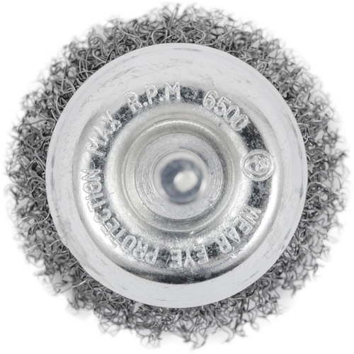 Shaft-Mounted Crimped Cup Brush R.M.G. Prévention